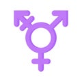 Purple gender symbol of transgender