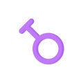 Purple gender symbol of travesti