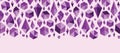 Purple geometric jewel shapes horizontal seamless Royalty Free Stock Photo