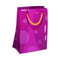 Purple Gift Bag as Festival and Birthday Party Element Vector Illustration Royalty Free Stock Photo