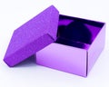 Purple gift box with a purple bow Royalty Free Stock Photo