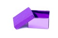 Purple gift box with a purple bow Royalty Free Stock Photo