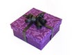 Purple gift box with glitter