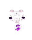 Purple Giraffe Kisses Royalty Free Stock Photo