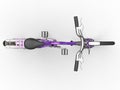 Purple girl bike - top view