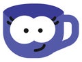 Purple girl coffee cup, icon
