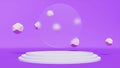 Purple glass mockup white stages intro able to loop endless