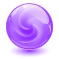 Purple glass sphere