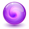 Purple glass sphere