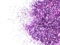 Purple glitter sparkle on white background Royalty Free Stock Photo