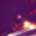 Purple globe with pink strips Royalty Free Stock Photo