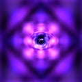 Purple glowing atom