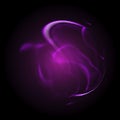 Purple glowing orb on black background Royalty Free Stock Photo