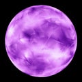 Purple Glowing Orb Isolated Over Black Background Royalty Free Stock Photo