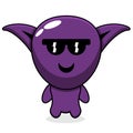 Purple goblin eyeglass
