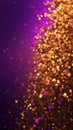 Purple and Gold Background, Sparkle, Metallic Royalty Free Stock Photo