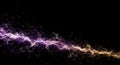 Purple gold energy wave on deep black space Royalty Free Stock Photo