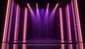 Purple and Gold Stage with Spotlight Magic Royalty Free Stock Photo