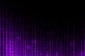 Purple gradient color with binary code, technology background Royalty Free Stock Photo