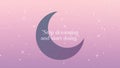 Purple Gradient moon stars dreamers quote desktop wallpaper