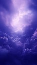 Purple gradient mystical moonlight sky with clouds, ideal phone background for a dreamy look