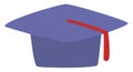 Purple graduation hat, icon