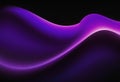 a purple grainy gradient wave abstract shape on a black background