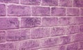 Purple Grape Colored Grunge Brick Wall in Diminishing Perspective Royalty Free Stock Photo