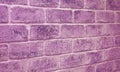 Purple Grape Colored Grunge Brick Wall in Diminishing Perspective Royalty Free Stock Photo