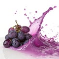 Purple grape fluid isolated Royalty Free Stock Photo