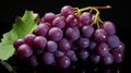Purple Grapes: Uhd Image With Meticulous Detail For Delivery Food And Product Photography Royalty Free Stock Photo