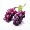 Purple Grapes On White Background: A Grandparentcore Inspired Fujifilm Velvia Shot