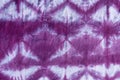 Purple and Gray Japanese Style Shibori Tie Dye Design Royalty Free Stock Photo