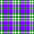 Purple green check diamond tartan plaid fabric seamless pattern