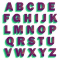 Purple Green Colorful Typography Design
