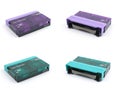 Purple & green mini DV tape Royalty Free Stock Photo