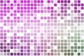 Purple green pink occasional opacity mosaic over white