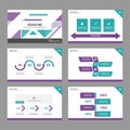 Purple and green presentation template Infographic elements and icon flat design set advertising marketing brochure flye