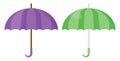 Purple and green umbrella, icon Royalty Free Stock Photo