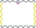 Purple, Green and Yellow Mardi Gras Beads Border Royalty Free Stock Photo