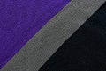 Purple, grey and black cloth