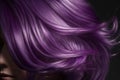 Purple hair texture background. Generative AI. Royalty Free Stock Photo