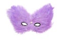 Purple hairy carnival mask with black beads Royalty Free Stock Photo