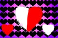 Purple Half Red And White Hearts Background Royalty Free Stock Photo