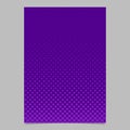 Purple halftone ellipse pattern page template design - vector brochure background illustration