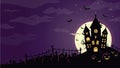 Purple Halloween Landscape Scenery Wallpaper