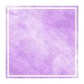 Purple hand drawn watercolor rectangular frame background texture with stains