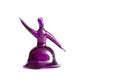 Purple Handmade Glass Semazen Figurine on White Background Royalty Free Stock Photo