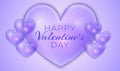 Purple Happy Valentine`s Day Background Illustration