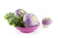 Purple headed turnips